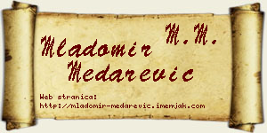 Mladomir Medarević vizit kartica
